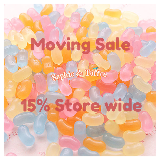 SALE 15 Coupon Code "MOVINGSALE15" x Shipping Notice Sophie & Toffee