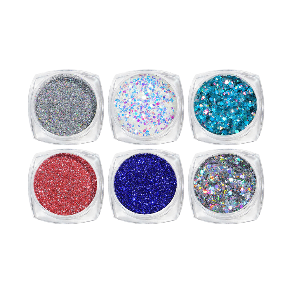 Assorted Shiny Glitter Nail Glitter Dust Rainbow Chrome Pigments