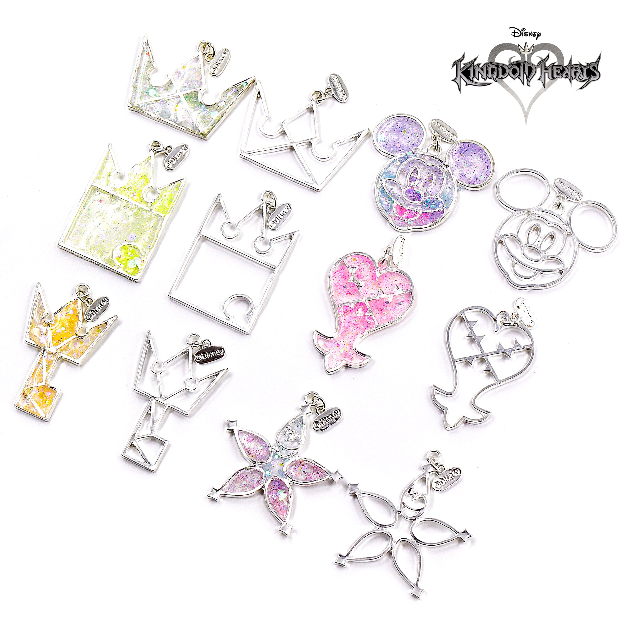 Disney Kingdom Hearts Silver Open Bezel Charms (12 pieces)