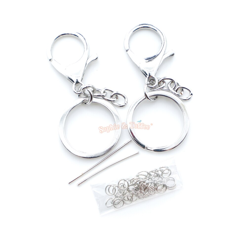 Rose Gold Heart Snap Clip Key Chain (3 pieces)