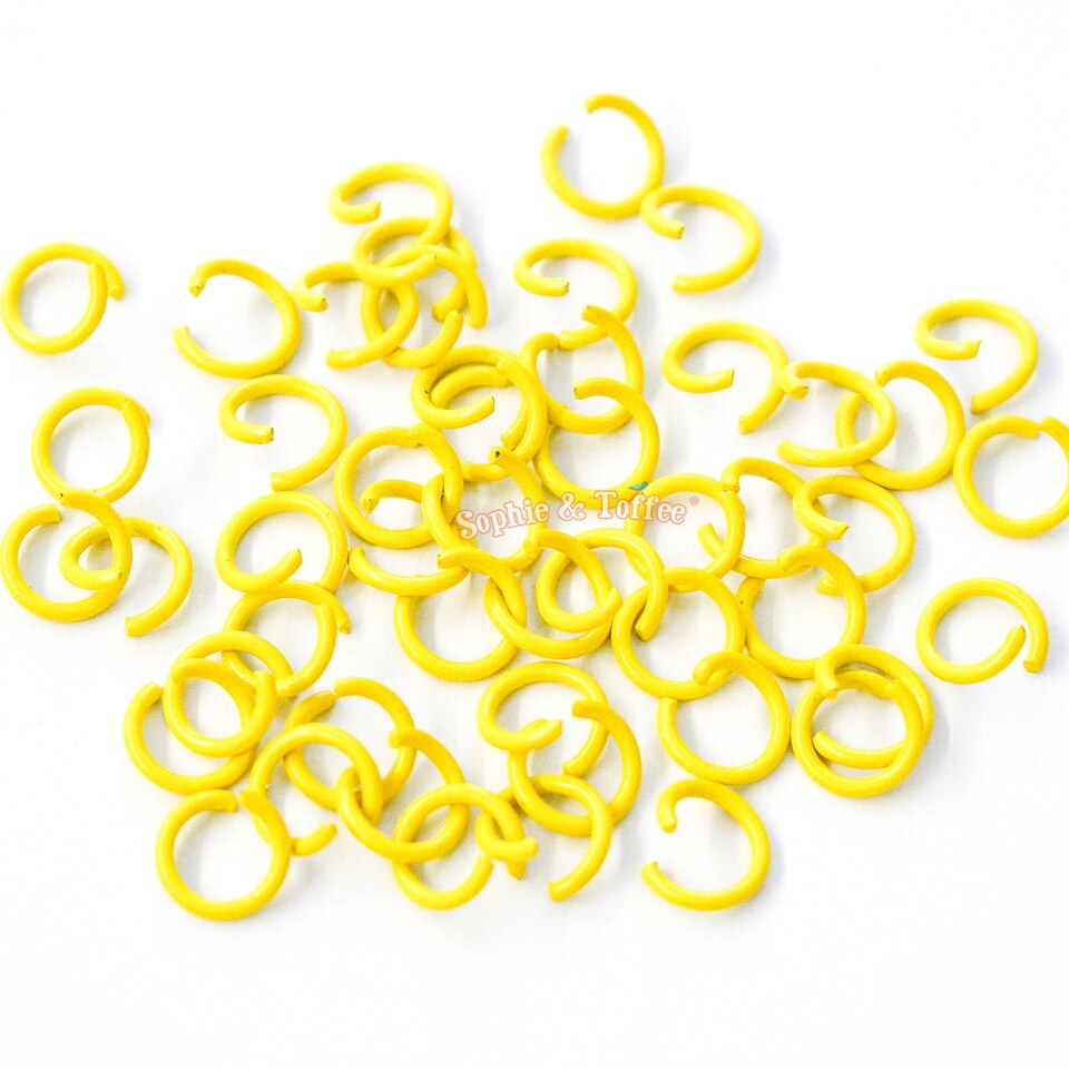 Yellow Colored Jump Rings Colored Jump Rings Jewelry Making Pink