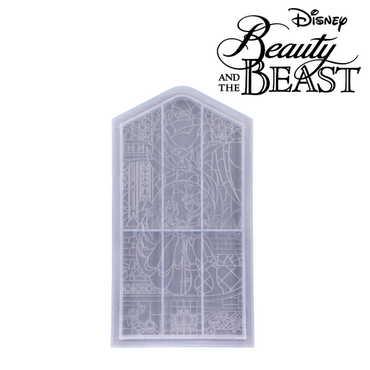 Disney Beauty And The Beast Stained Glass Silicone Mold