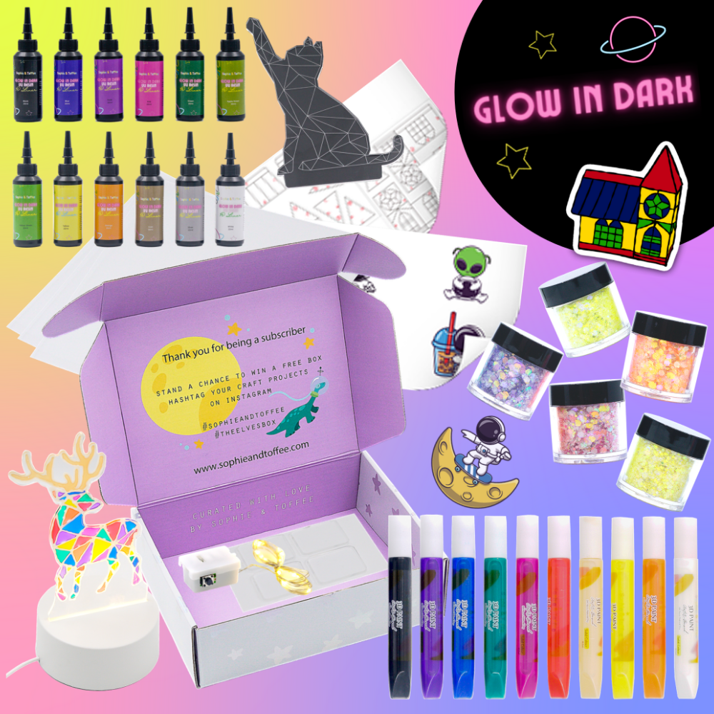 Glow in the Dark Elves Box Tutorials (April Box)
