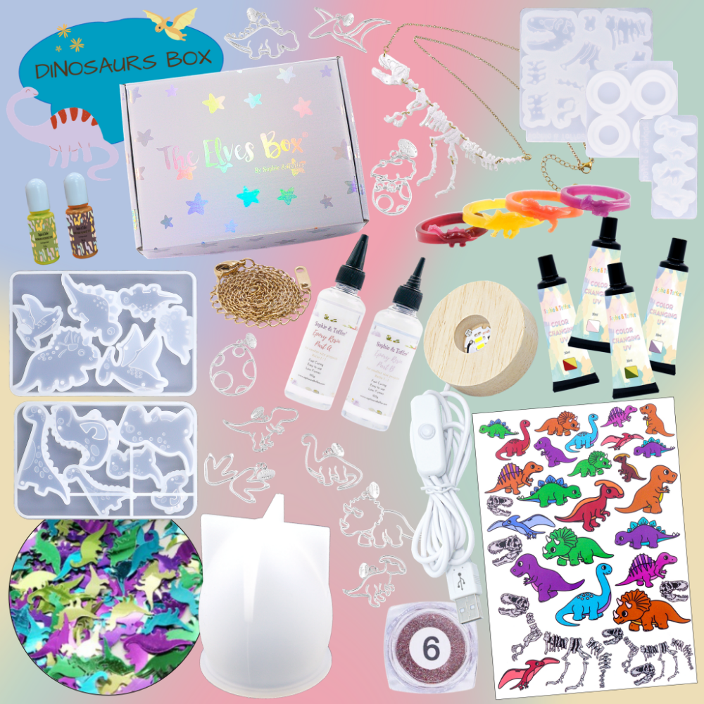 Dinosaurs Elves Resin Craft Box (May Box)