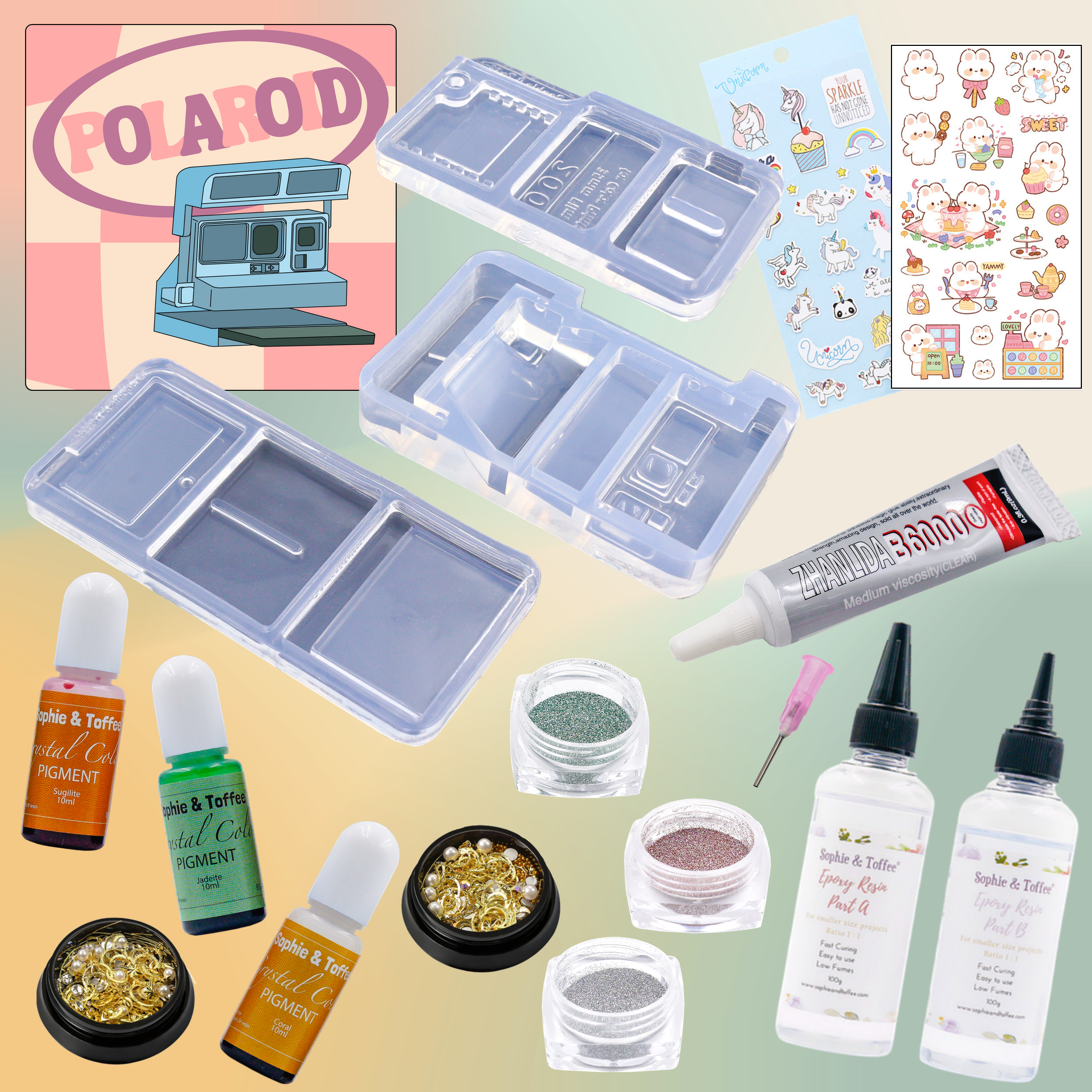 Polaroid Elves Box Resin Tutorials