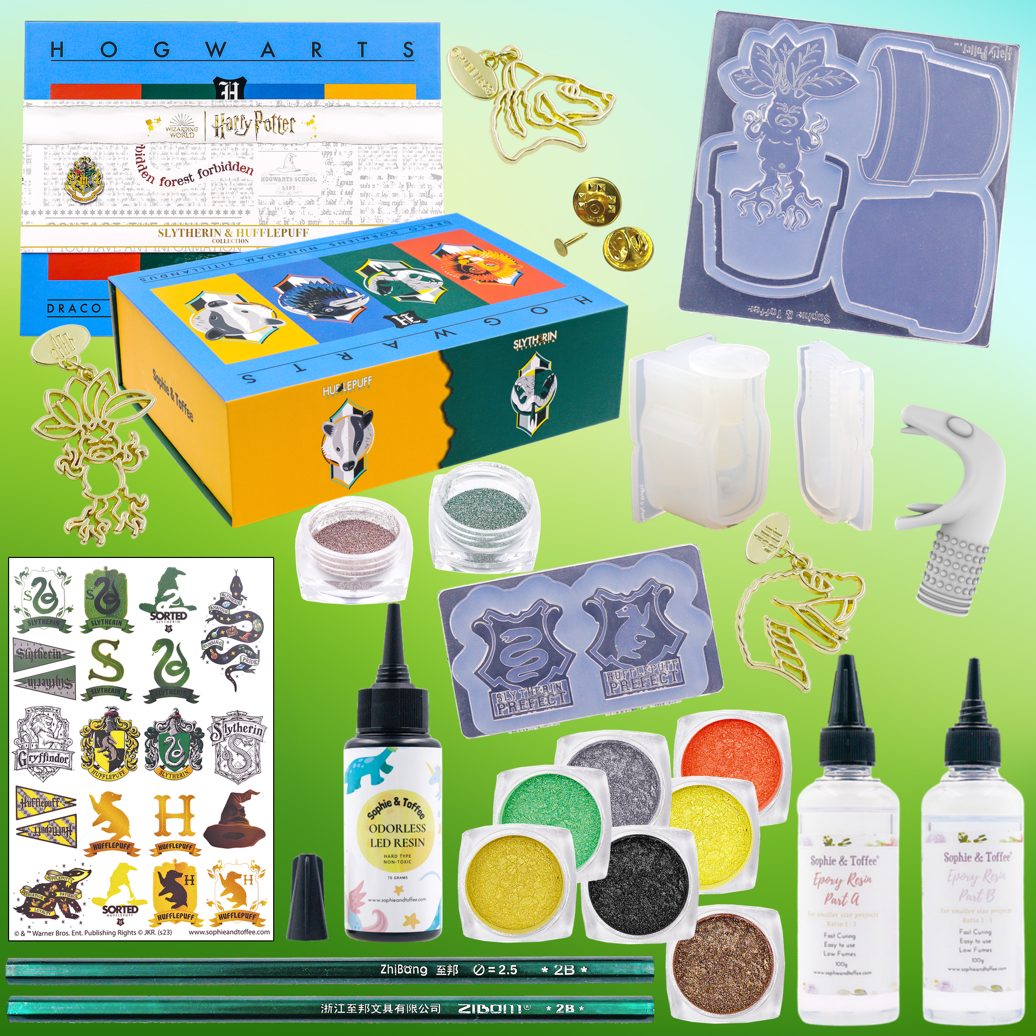 Harry Potter Slytherin Hufflepuff Resin Box Tutorials
