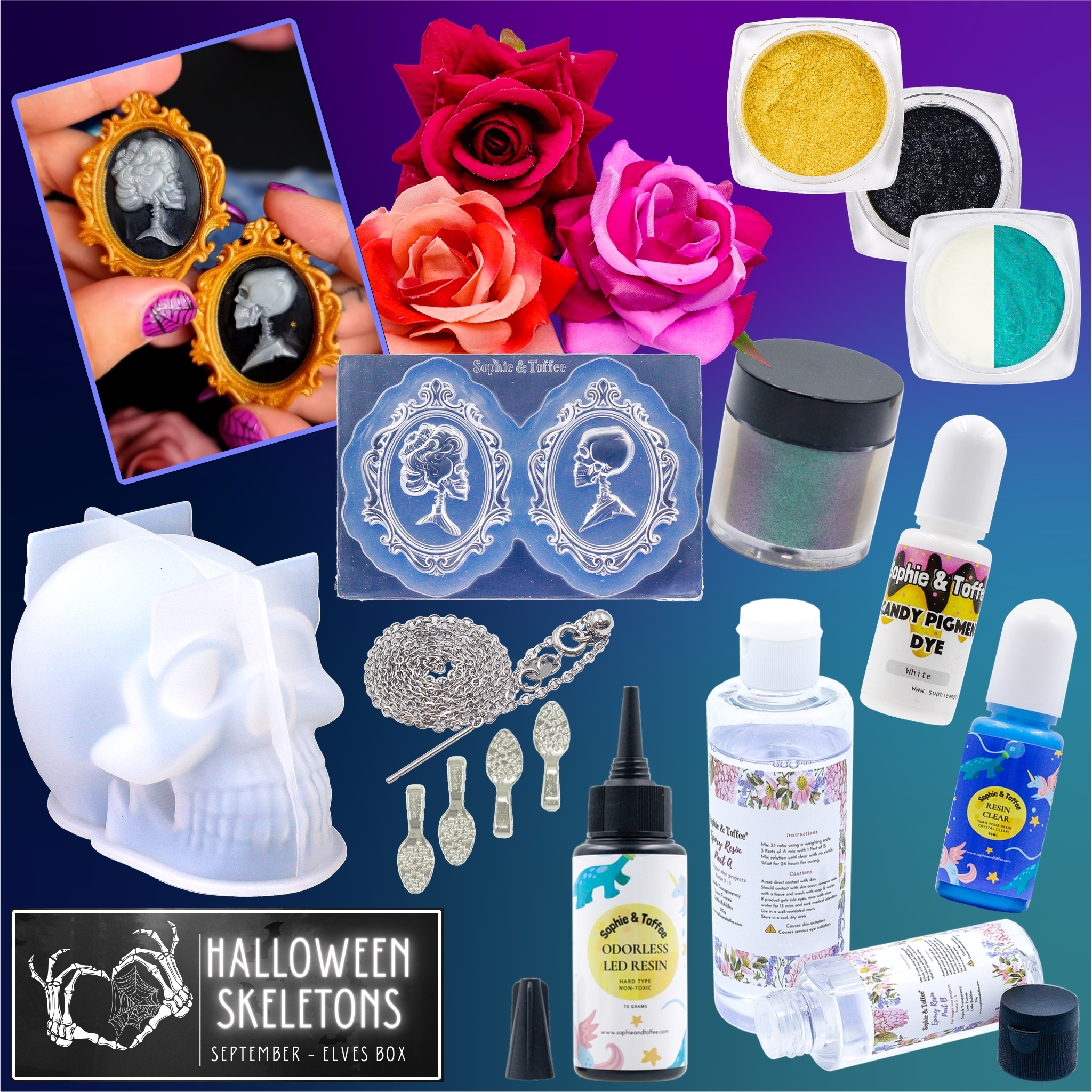 Halloween Skeleton September Elves Box Tutorials