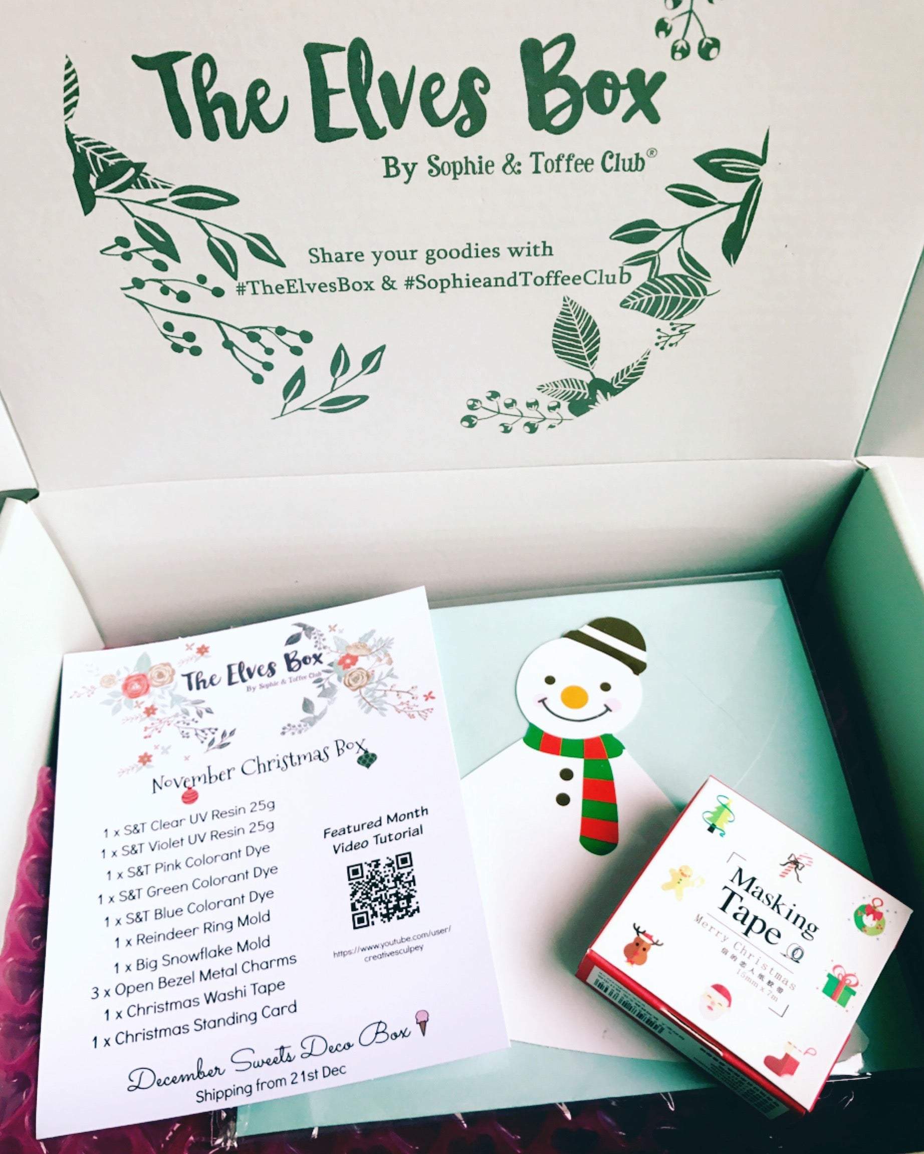 November Christmas Box - Cute Resin Ornaments