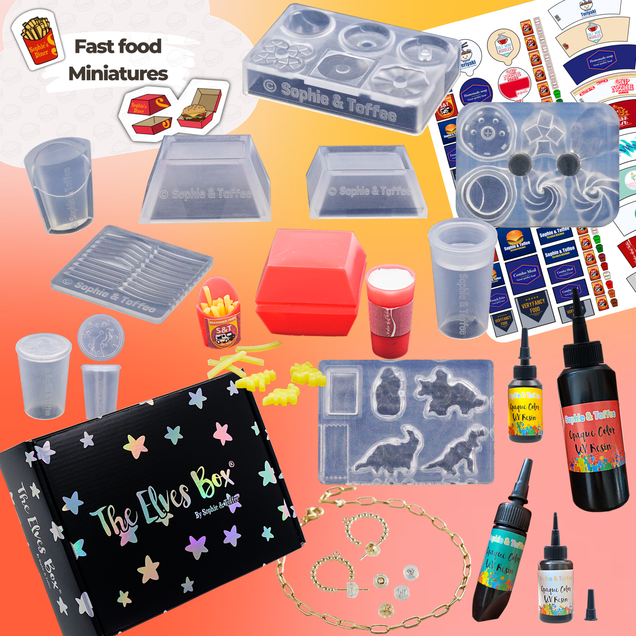 Fast Food Miniatures Resin DIY Tutorials (August Elves Box)