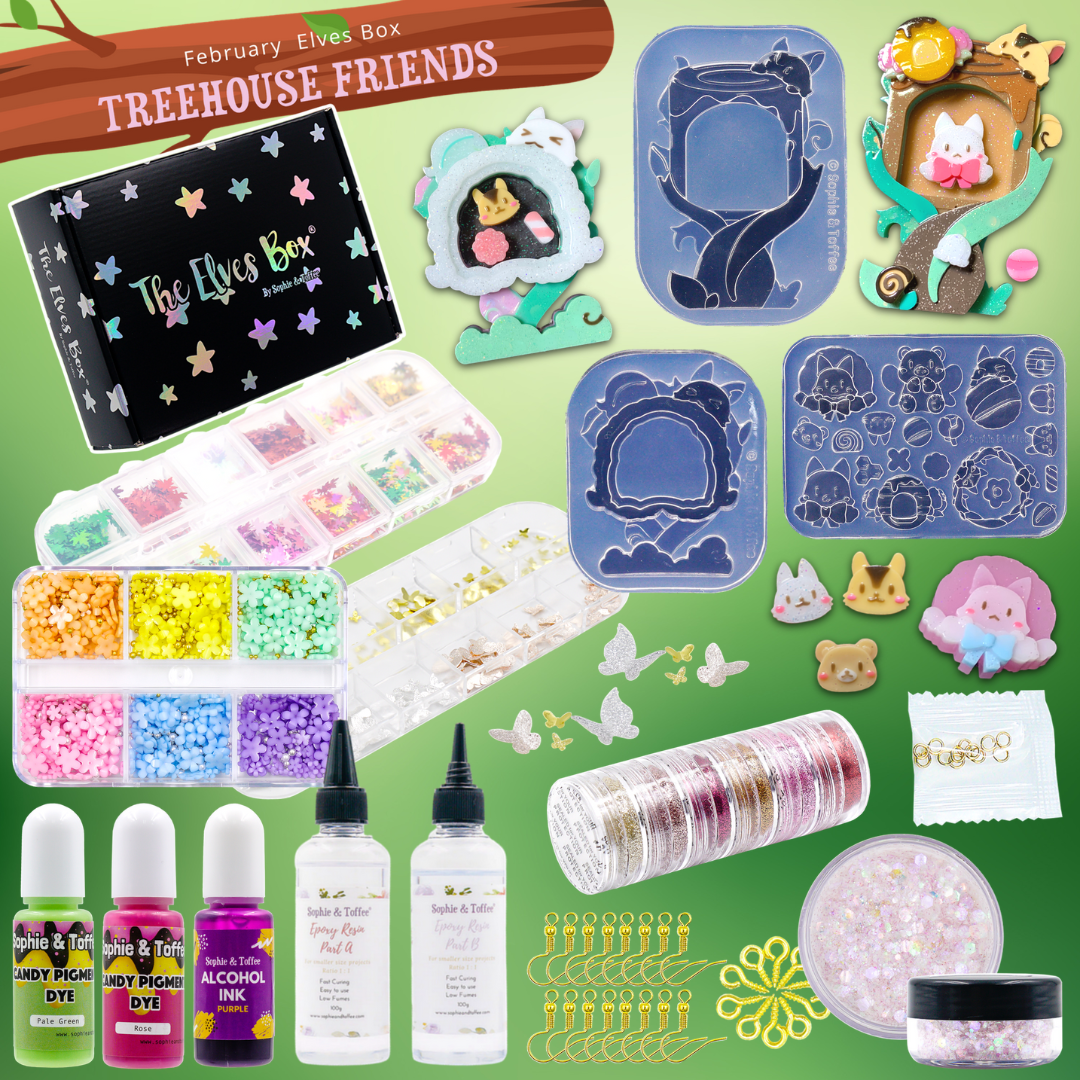 Treehouse Friends February Elves Box Resin Tutorials