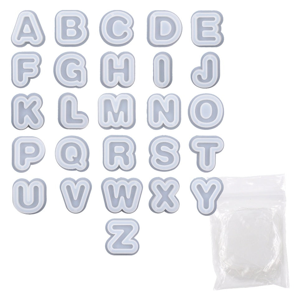 Letter Mold Silicone Alphabet Mold Silicone Uppercase Letter Mold Lowercase  Letter Mold Premium Silicone Clear Mold Uv 
