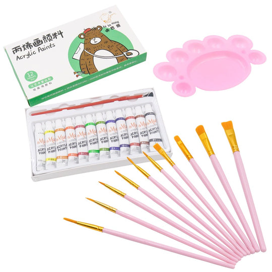 12 Colors Acrylic Paint Set 5ml
