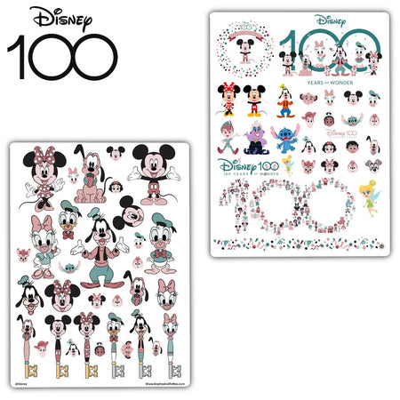 Disney Mickey & Friends Design Stickers, Disney Sticker Sheet, Disney  Clear Resin Film, Villains Sticker