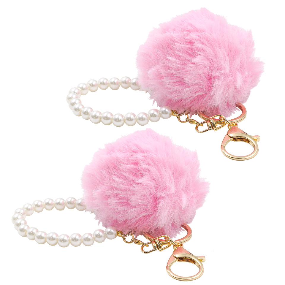 Pink Furball Keychains Key Chain Ring Big Lobster Clasp & Swivel Ring  Split Key Ring Key Holder Purse Handbag Charm Connector – Sophie & Toffee