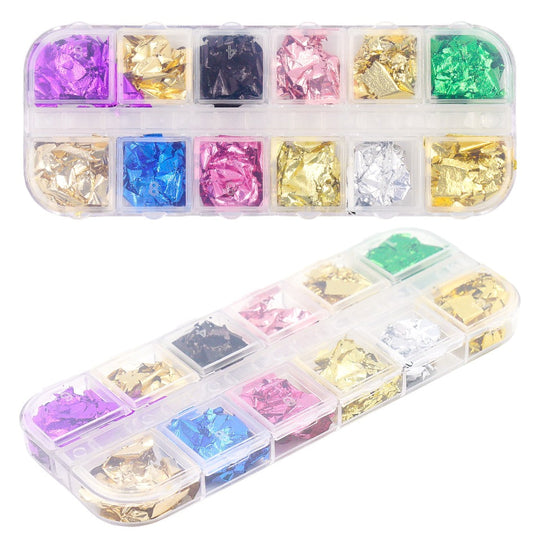 Brillantina de aluminio de colores (paquete de 2)