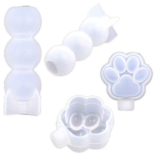 Juego de moldes de silicona con mango de sello de cera pequeño