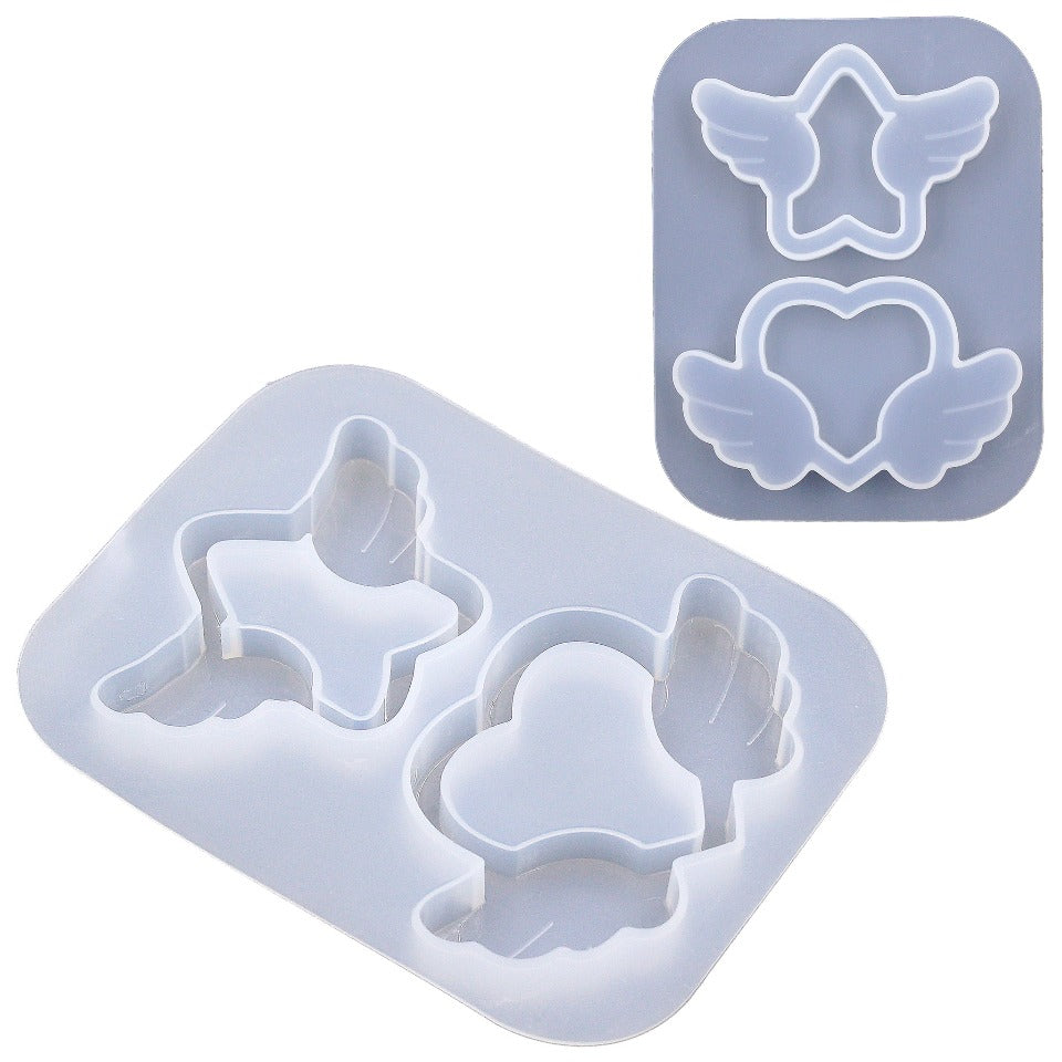  HengKe Star Silicone Mold,2pcs 3D Stars Shape Silicone