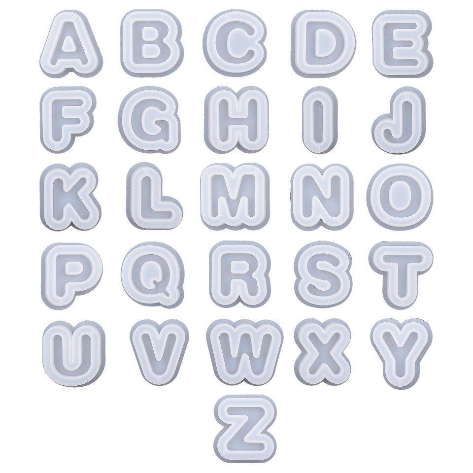 S131-156 Alphabet Shaker Mold / Alphabet Mold / Letter / Silicone