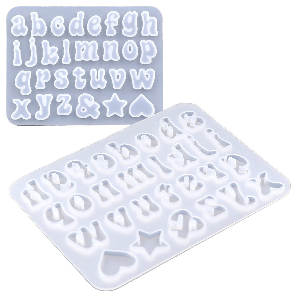 Alphabet & Numbers Silicone Mold, Resin Silicone Mold, UV Resin Silicone  Mold, Resin Craft