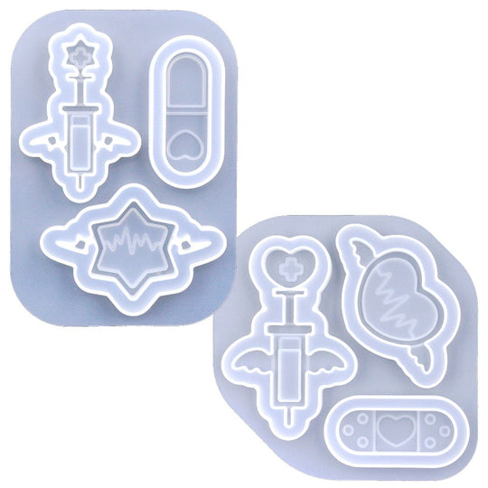 Juego de moldes de silicona para cocteleras con temática médica