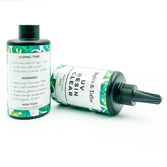 Resina UV transparente de tipo suave