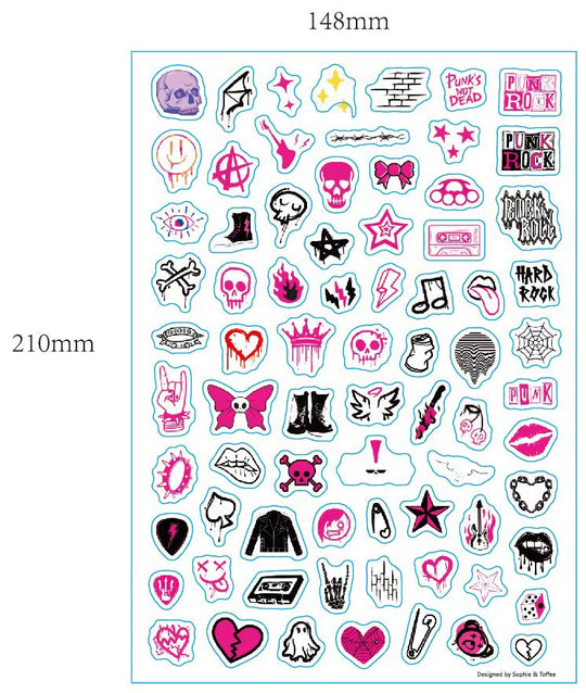 Rock Star Design Stickers 2 sheets