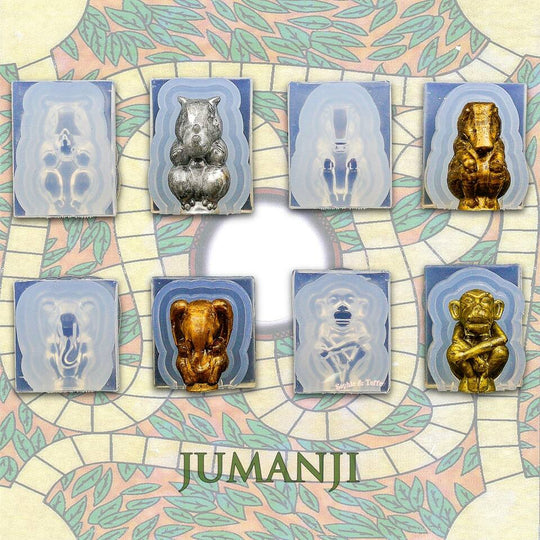 Juego de moldes de silicona de fichas de juego de Jumanji