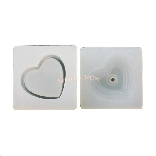Miniature Heart Container with Lid Silicone Mold