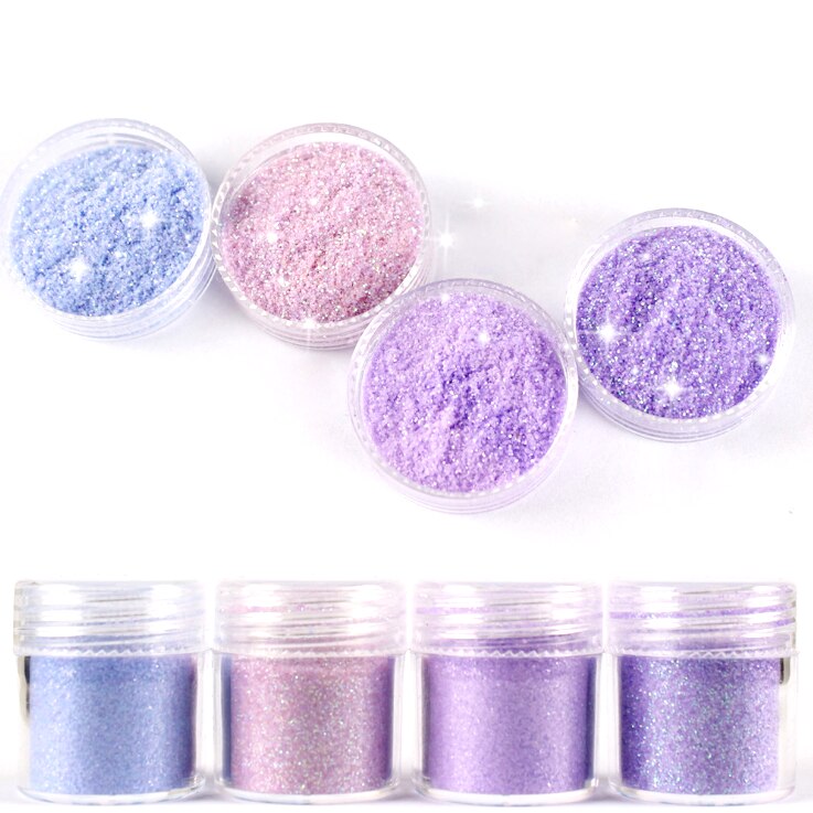 Extra Fine Iridescent Purple Shade Glitter Set, Iridescent Glitter Powder, Holographic Sprinkles