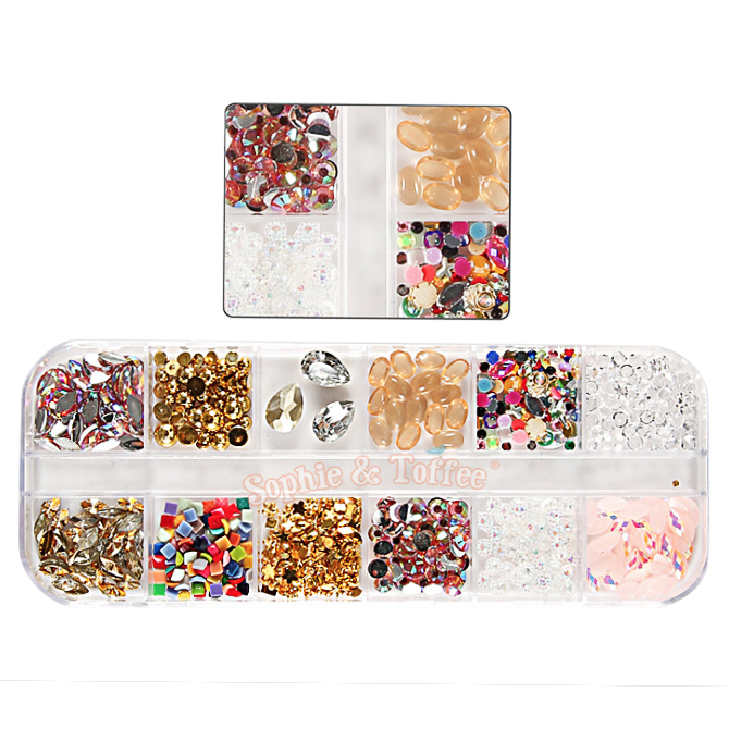 Nail Art Charms Embellishments Assortment Resin Fillers, Gold Nail Charm  Assortment for Nail Designs, Kawaii Resin Inclusions