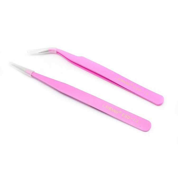 EK Tools Pink Crafting Tweezers, Precision Tip Protective Cover Pick Up  Comfort Grip Arts Crafts Supplies Craft Tweezers For Men And Women Tweezers