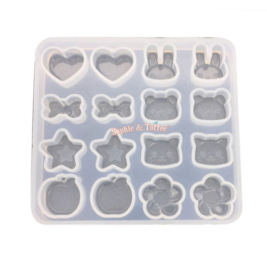 Kawaii Animal Heart Bow Apple Silicone Mold