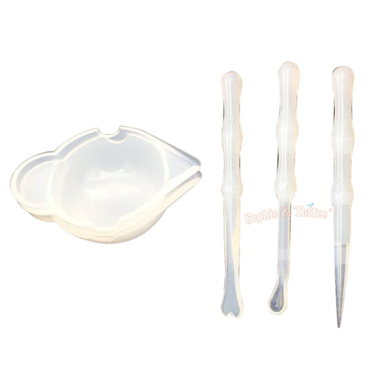 Silicone Cup with Mixing Tools