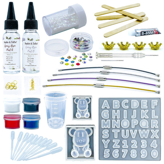 Beary Alpha Numeric Resin Craft Kit