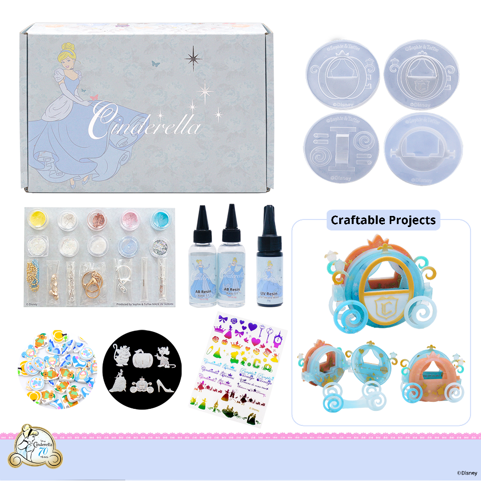 Disney Cinderella Carriage Resin Craft Kit, Resin Craft Box, Resin Craft  Kit, UV Resin Kit