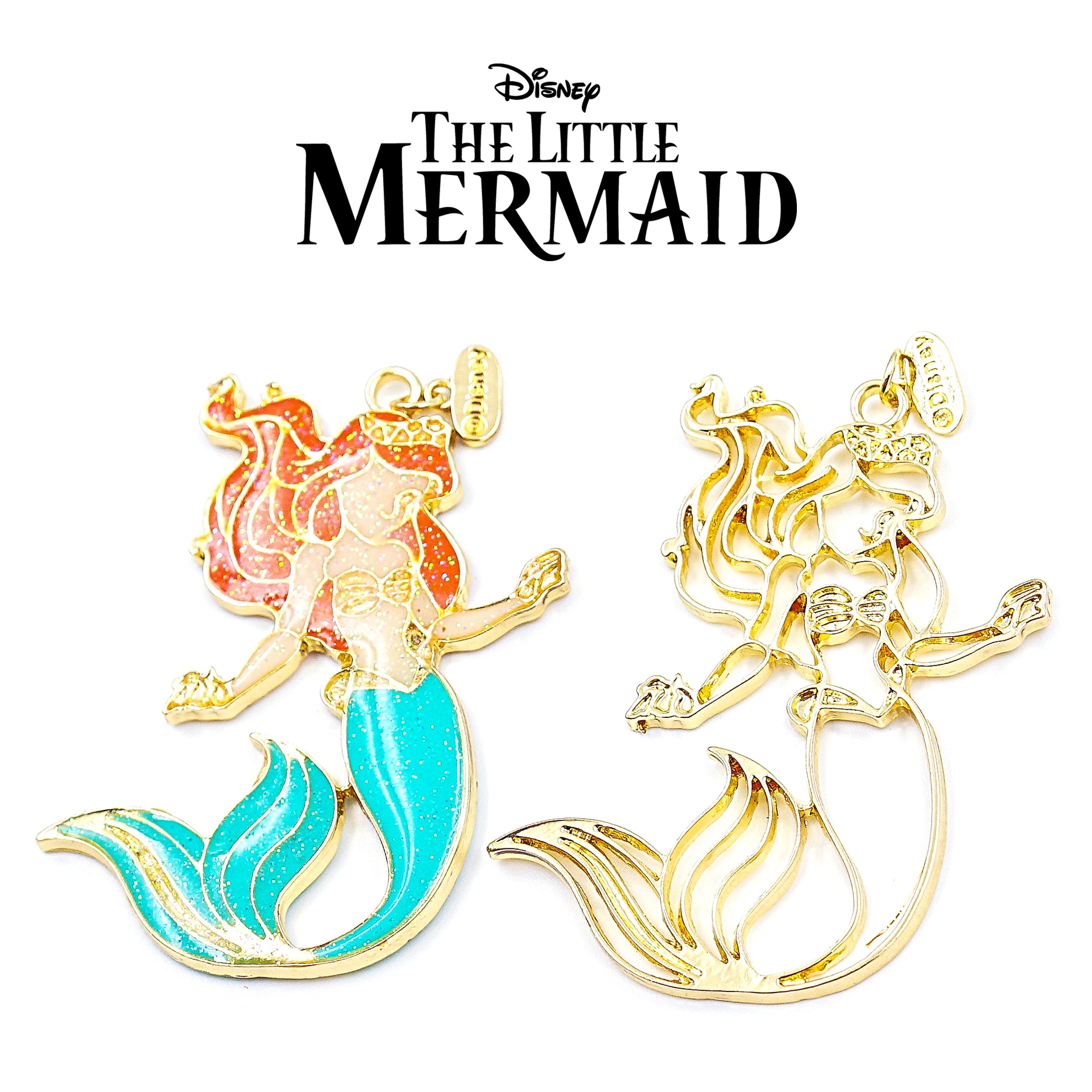 Disney The Little Mermaid Ariel Open Bezel Charms (2 pieces)