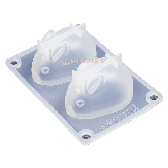 Molde de silicona con forma de conejito de chocolate