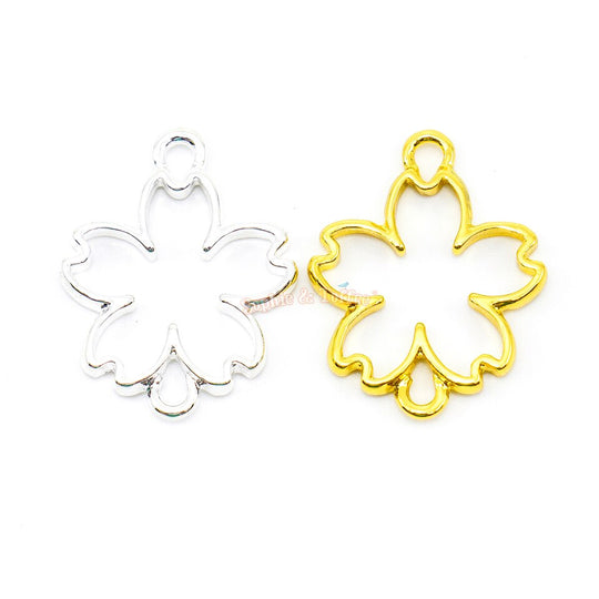 Sakura Flower Open Bezel Charm