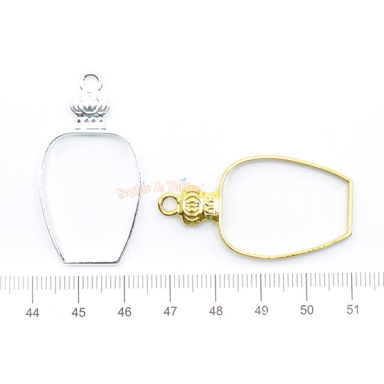 Magical Earrings Open Bezel Gold Charm - 4 pieces