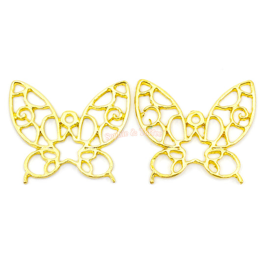 Butterfly Filigree Open Bezel Charm