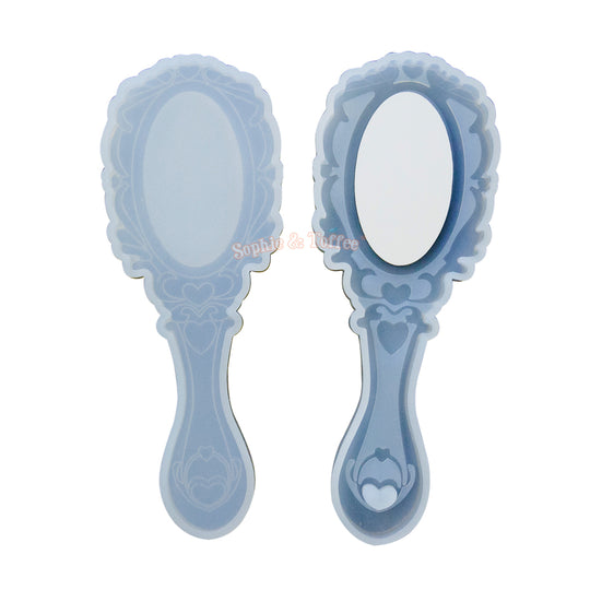 Molde de silicona para espejo de mano con espejo