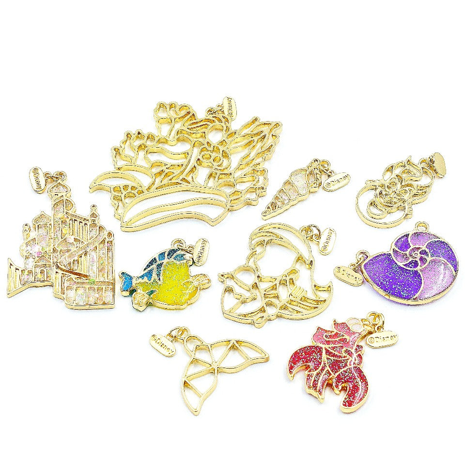 Disney The Little Mermaid Characters Open Bezel Charms (4 pieces)