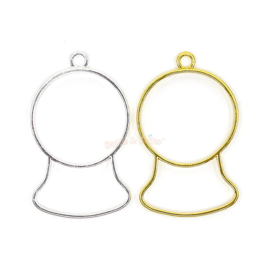 Dijes de bisel abierto con forma de bola de nieve (3 piezas)