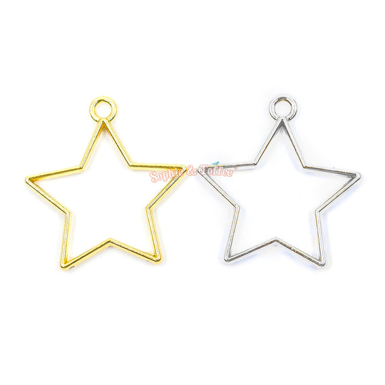 Star Open Bezel Charms