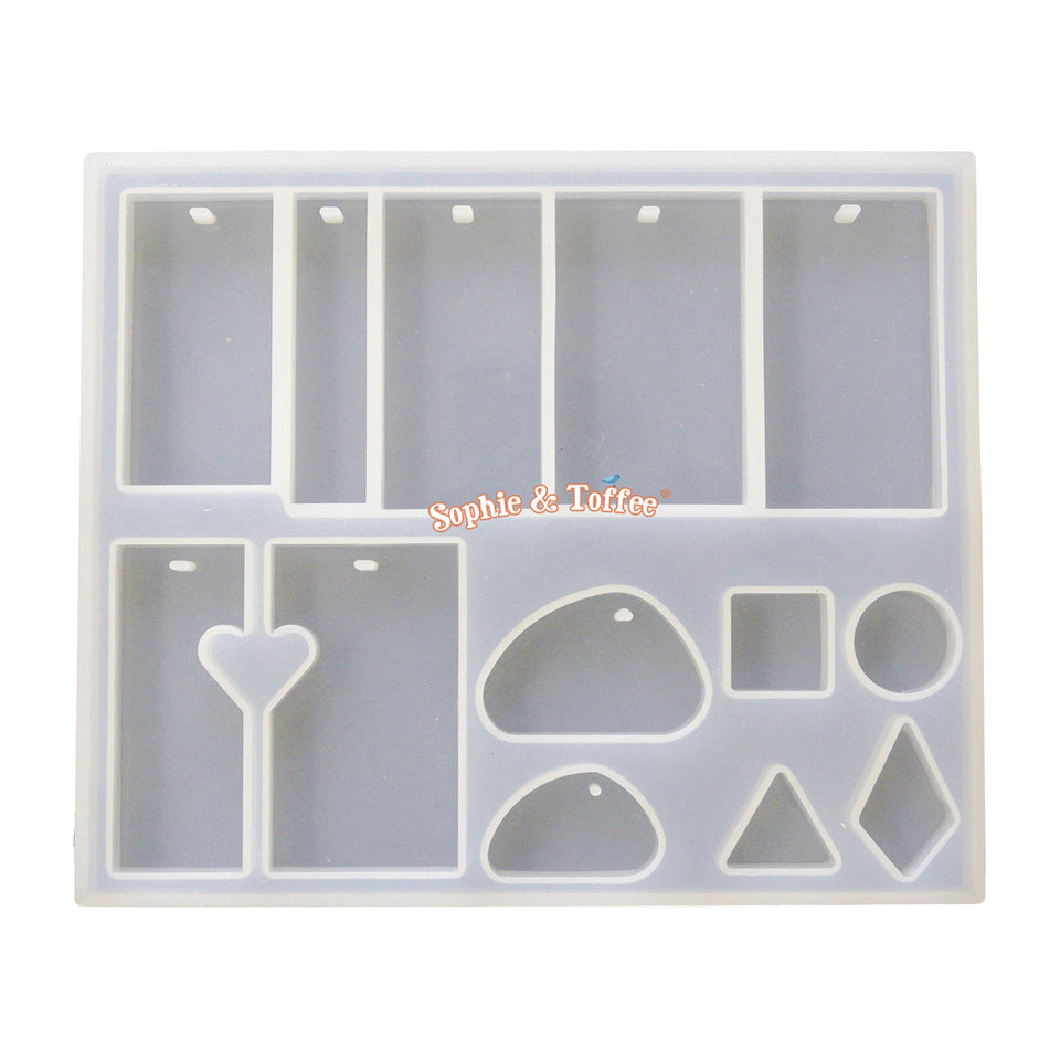 Rectangle Shapes Tag Silicone Mold, Tea Bag Tag Mold, Square Rectangular  Bar Round Charm Silicone Mould, UV Resin Jewellery Making