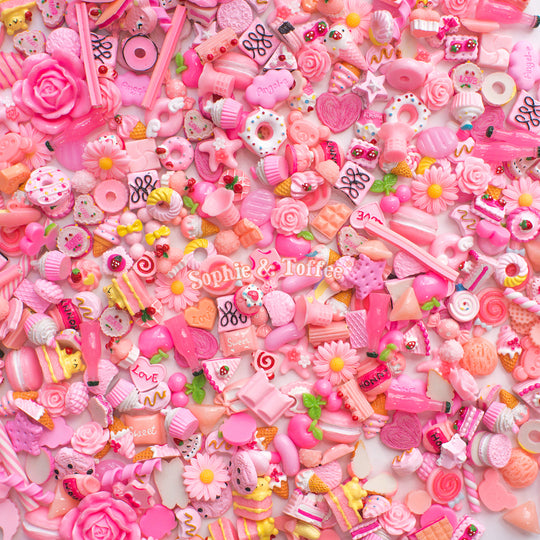 Pink Theme Cabochons Grab Bag - 20 pieces