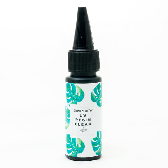 Resina UV transparente de tipo suave - 25 g