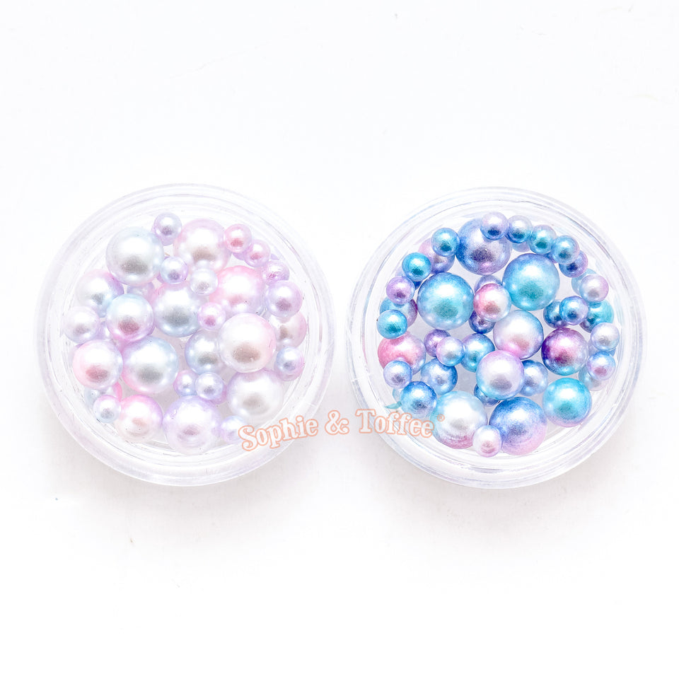 Gradient Galaxy Pastel Beads  Kawaii Mermaid Pearls in Galaxy