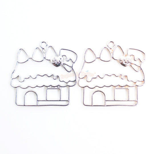 Charm de bisel abierto de la casa de Tarta de Fresa