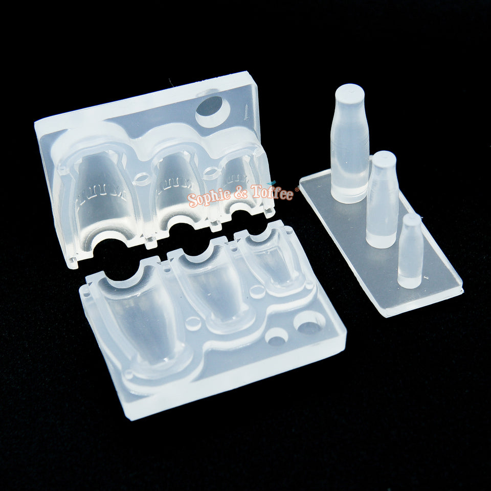 Mini Milky Tea Bottle Resin Silicone Mold Miniture Food Play Milk Tea Cup  Molds Crystal Epoxy Resin Mold